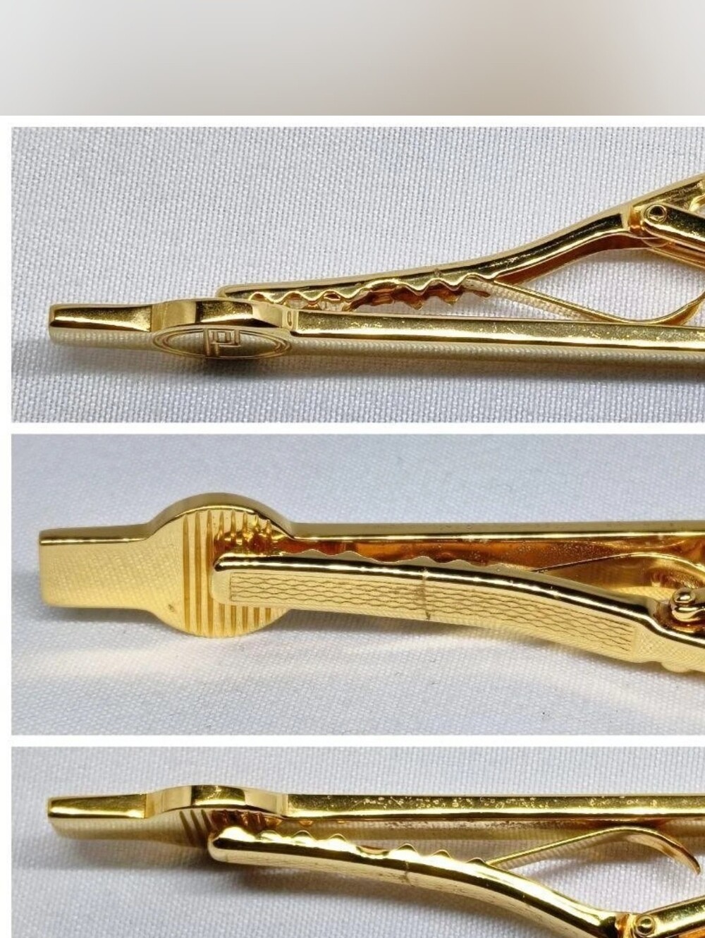 Vintage Celine & Dunhill Gold Tone Tie Clip Bundle EUC - Picture 4 of 6